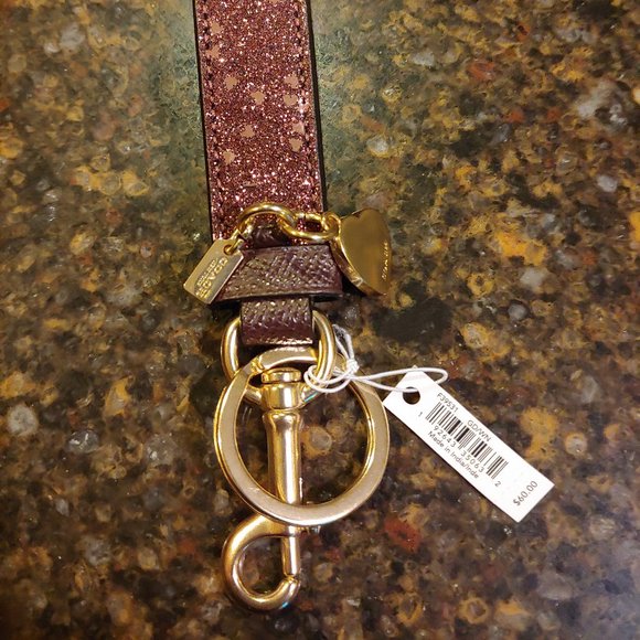 Coach Accessories Heart Looped Key Chain Attachable Bag Charm